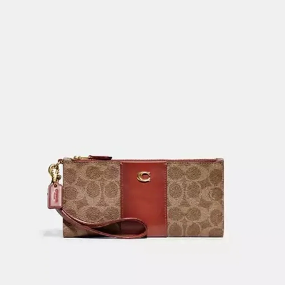 Coach Double Zip Wallet In Signature Canvas - Picture 1 of 10